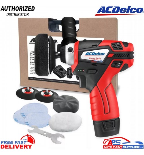 AC Delco ARS1212 3" Mini Cordless Polisher 10.8V Li-ion Buffer - Detail Tool